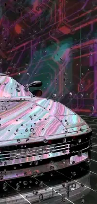 Inspired by futurism and technology, this phone live wallpaper is a mesmerizing display featuring a car on a tiled floor