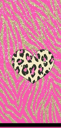 neon pink leopard print wallpaper