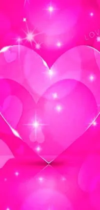 Transform your phone screen with the ultimate pink heart live wallpaper by Lisa Frank