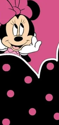 Make your phone screen come alive with this lively pop art inspired Minnie Mouse wallpaper