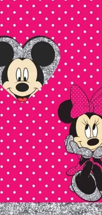 This live phone wallpaper features a fun and playful design by Disney