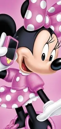 This Minnie Mouse phone live wallpaper is a must-have for fans of the beloved cartoon character
