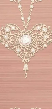 Get the most luxurious pink live wallpaper with white lace, pearls, and an elegant digital rendering