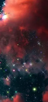 This live wallpaper features a mesmerizing space art creation filled with an endless expanse of stars against a colorful background