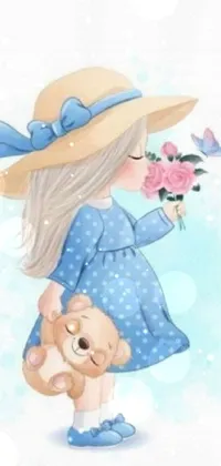 Download Cute Girl Cartoon Instagram Profile Wallpaper