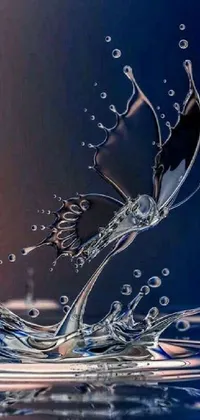 Looking for a captivating phone live wallpaper that's both beautiful and mesmerizing? Check out this stunning digital art piece by inspiring artist, showcasing a close-up view of a water splash on a smooth surface