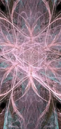 This stunning live wallpaper features a computer generated image of a flower enveloped in cybernetic webs and glowing pink lightning