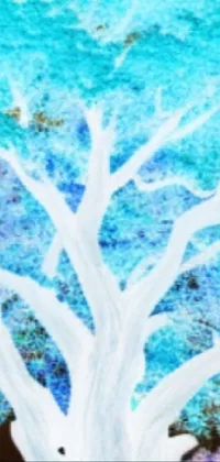 Plant Azure Branch Live Wallpaper