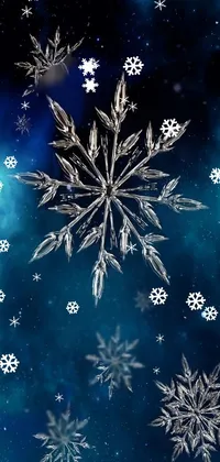 Plant Azure Snowflake Live Wallpaper