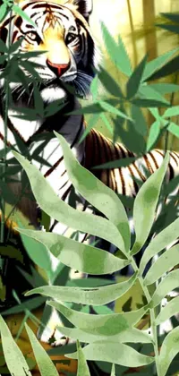 Plant Bengal Tiger Siberian Tiger Live Wallpaper