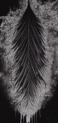This live wallpaper features a black and white photograph of a pine tree, with stipple effects and kinetic pointillism