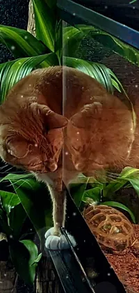 Plant Cat Houseplant Live Wallpaper