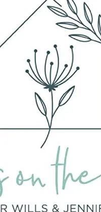Plant Drawing White Live Wallpaper