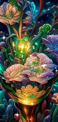 Plant Flower Light Live Wallpaper