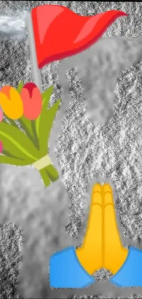 Get ready to fall in love with this phone live wallpaper! A stunning image of flowers held in a person's hand will have you feeling like you're walking through a colorful garden