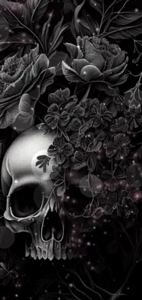 skull flowers Live Wallpaper - free download