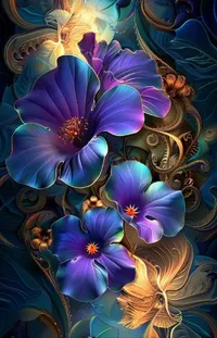 Plant Flower Purple Live Wallpaper