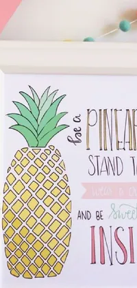 This pineapple phone live wallpaper is a must-have for anyone who loves tropical-themed designs