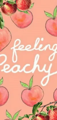 If you're looking for a lively and fun live wallpaper for your phone, this "Feeling Peachy" design could be just what you need