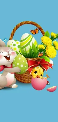 Check out this fun and cheerful Easter-themed live wallpaper for your phone