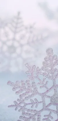 This phone live wallpaper features a charming winter wonderland theme