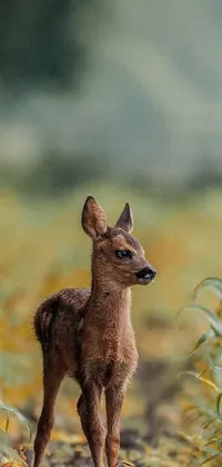 Get lost in the serenity of nature with our charming deer live wallpaper