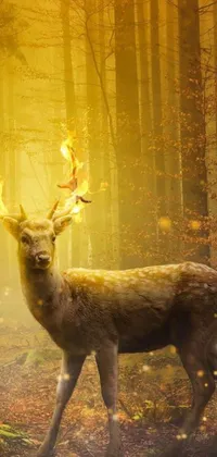 Take your phone screen to a world of fantasy with this deer live wallpaper
