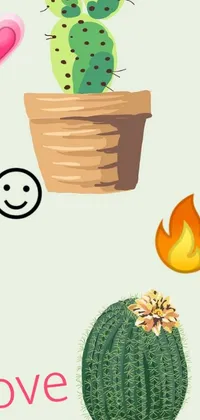 Introducing a live wallpaper for your phone that showcases a minimalist concept art featuring two potted plants sitting side by side