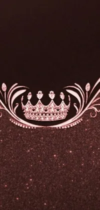 This phone live wallpaper showcases a close-up view of a Mexican tia, accented with an ornate crown, and set against a warm, reddish-brown background