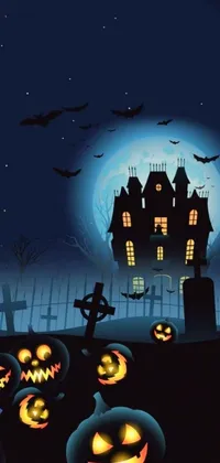 Transform your phone into a spooky wonderland with this Halloween-inspired live wallpaper