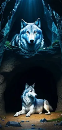 animated moving wolves live