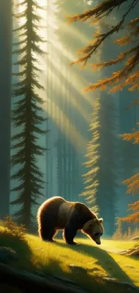 Within The Forest, The Bear Resides.  Live Wallpaper