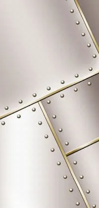 This live wallpaper features a stunning metal background filled with rivets and bolts