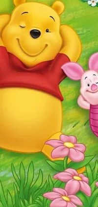 Bring Winnie the Pooh and his close pal Piglet to your phone screen with this darling live wallpaper