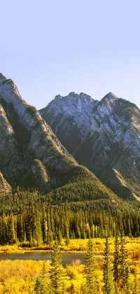 Transform your phone screen into a beautiful natural view with live wallpaper of Banff National Park