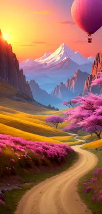 Plant Mountain Sky Live Wallpaper