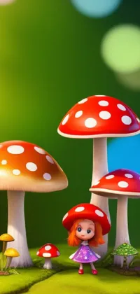 Plant Mushroom Green Live Wallpaper