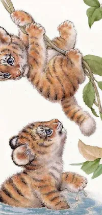 Plant Painting Felidae Live Wallpaper