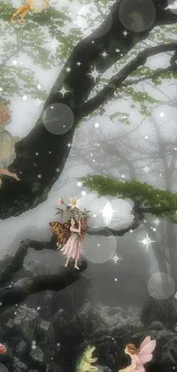 Plant People In Nature Branch Live Wallpaper