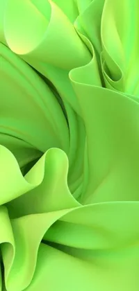 This phone live wallpaper features a close up view of a green fabric, adding depth and texture through digital art techniques