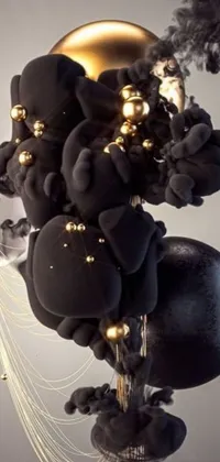 This black and gold balloon-inspired live wallpaper is sure to captivate your senses