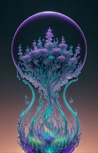 Plant Purple Liquid Live Wallpaper