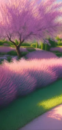 Plant Purple Natural Landscape Live Wallpaper