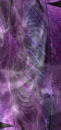 Discover a stunning live wallpaper for your phone featuring a close up of purple feathers