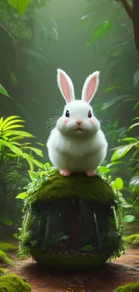 Plant Rabbit Toy Live Wallpaper