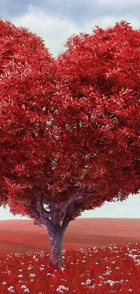 Plant Red Tree Live Wallpaper