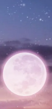 Bring a mystical and magical touch to your phone with this stunning full moon live wallpaper