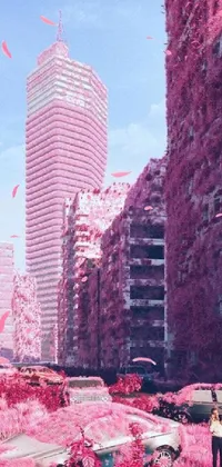 Plant Sky Pink Live Wallpaper