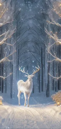 Plant Snow Elk Live Wallpaper