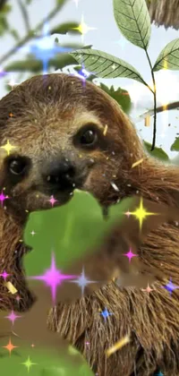 Plant Three-toed Sloth Organism Live Wallpaper